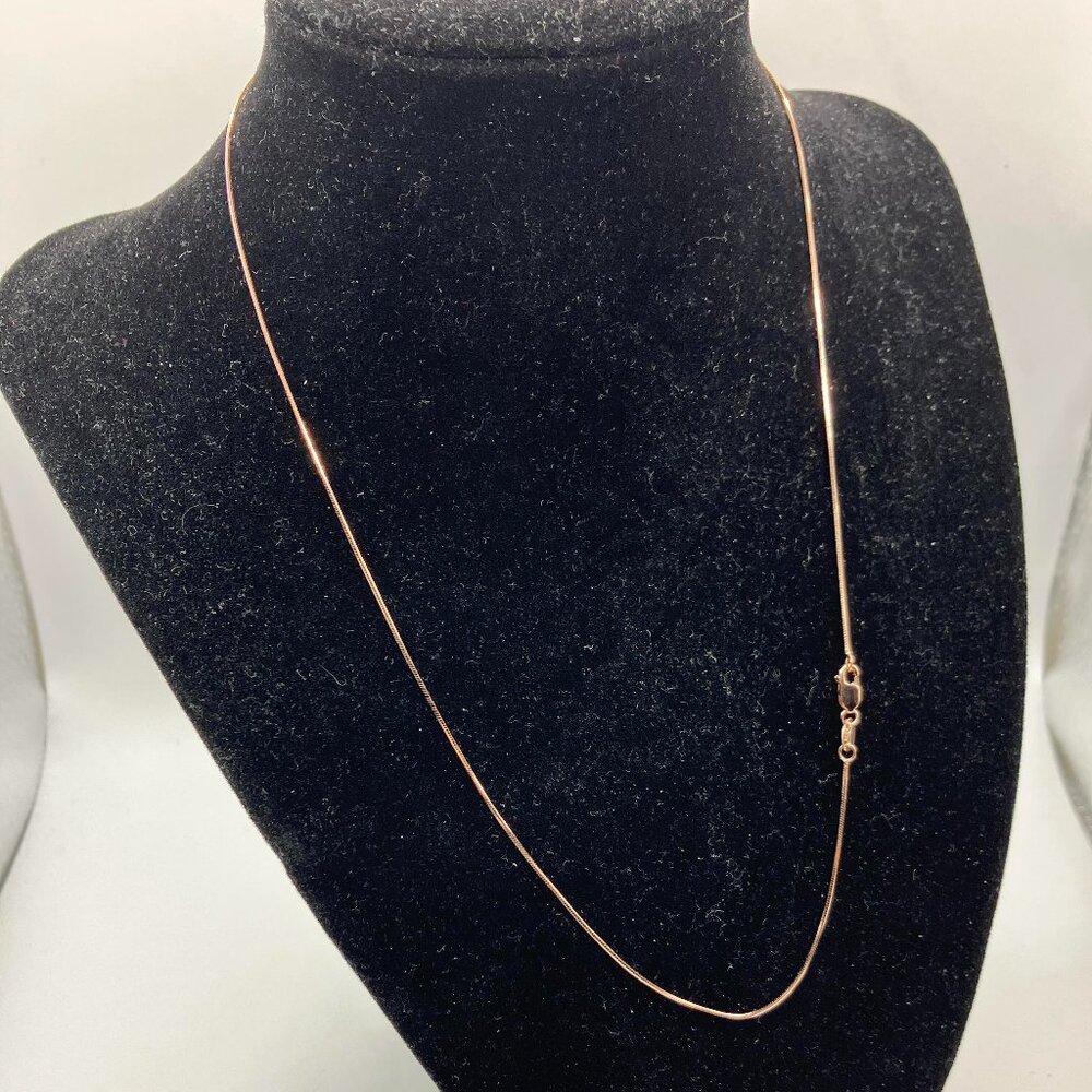 Stamped 925 Solid Sterling Rose Gold Flex SNAKE 18-inch Chain New in Gift Box
